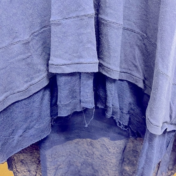 Free People We the Free “Peachy Tee” Tiered High Low Tank Top XS - Picture 3 of 6